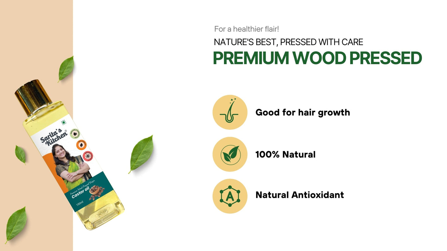 Wood Pressed Castor Oil / Lakdi Ghana Erandel Tel - Sarita's Kitchen