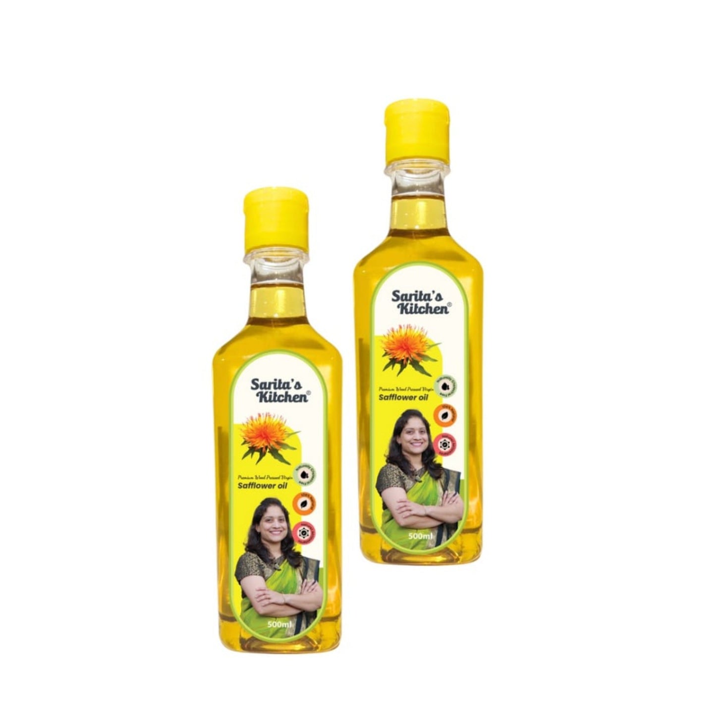Wood Pressed Safflower Oil / Lakdi Ghana Kardai Tel - Sarita's Kitchen