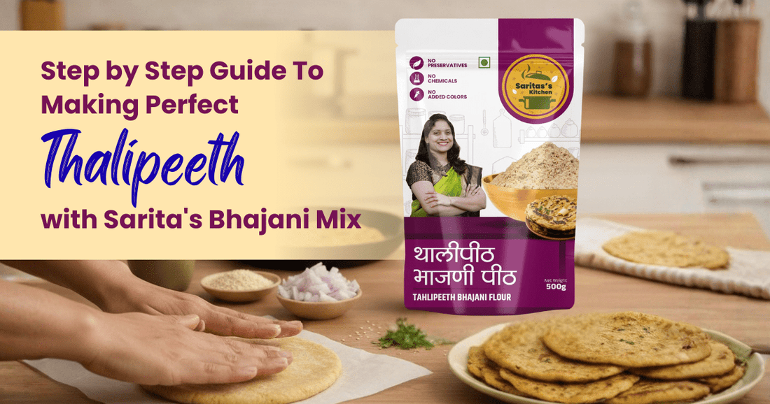 Step by Step Guide to Making Perfect Thalipeeth with Sarita's Bhajani Mix - Sarita's Kitchen
