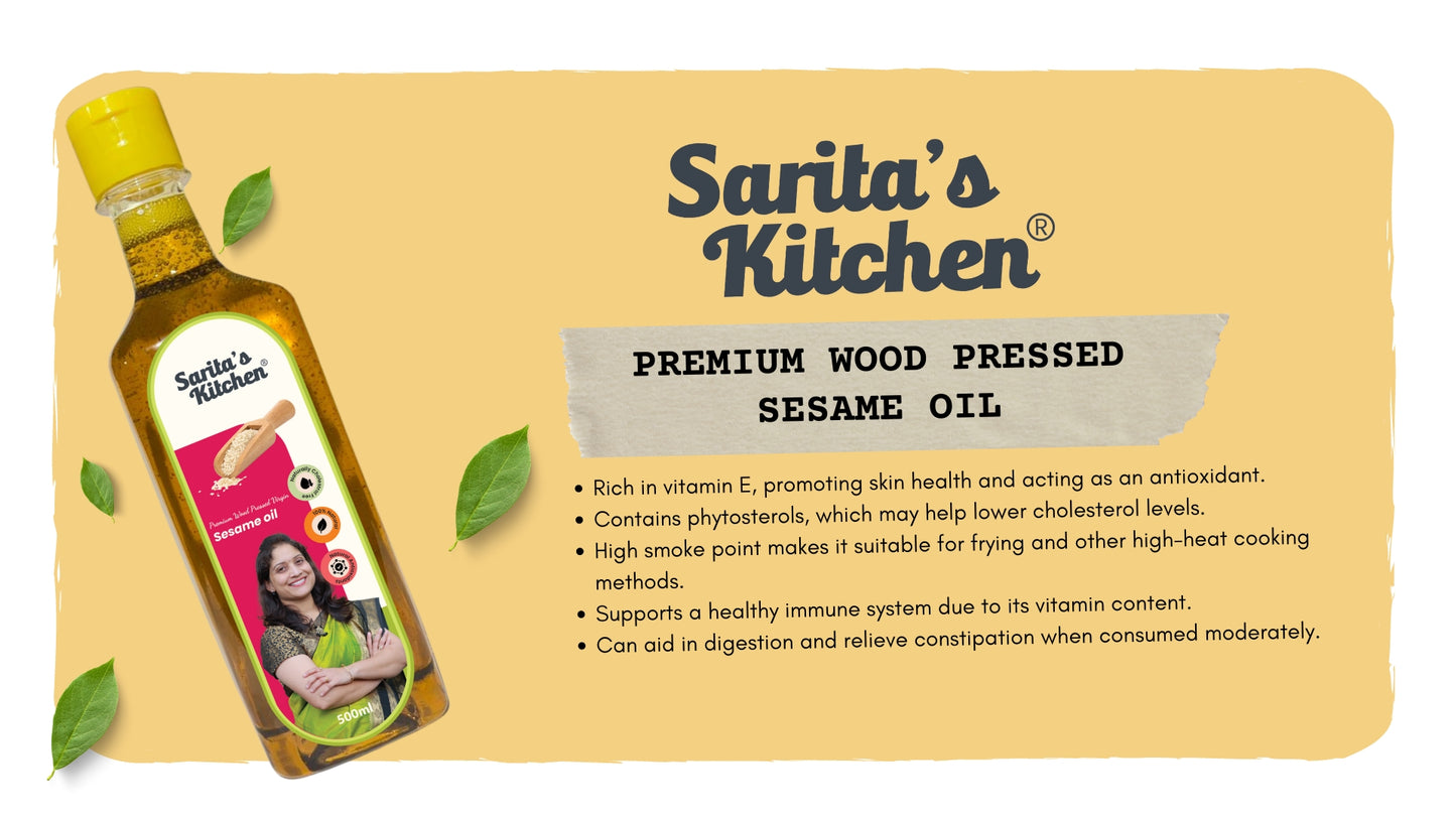 Wood Pressed Sesame Oil / Lakdi Ghana Til Tel