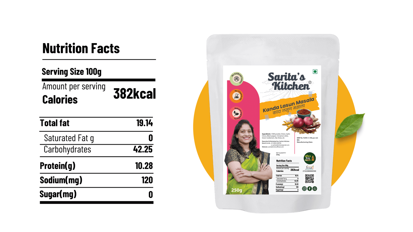 Saritas Kitchen - Kanda Lasun Handmade Masala - Sarita's Kitchen
