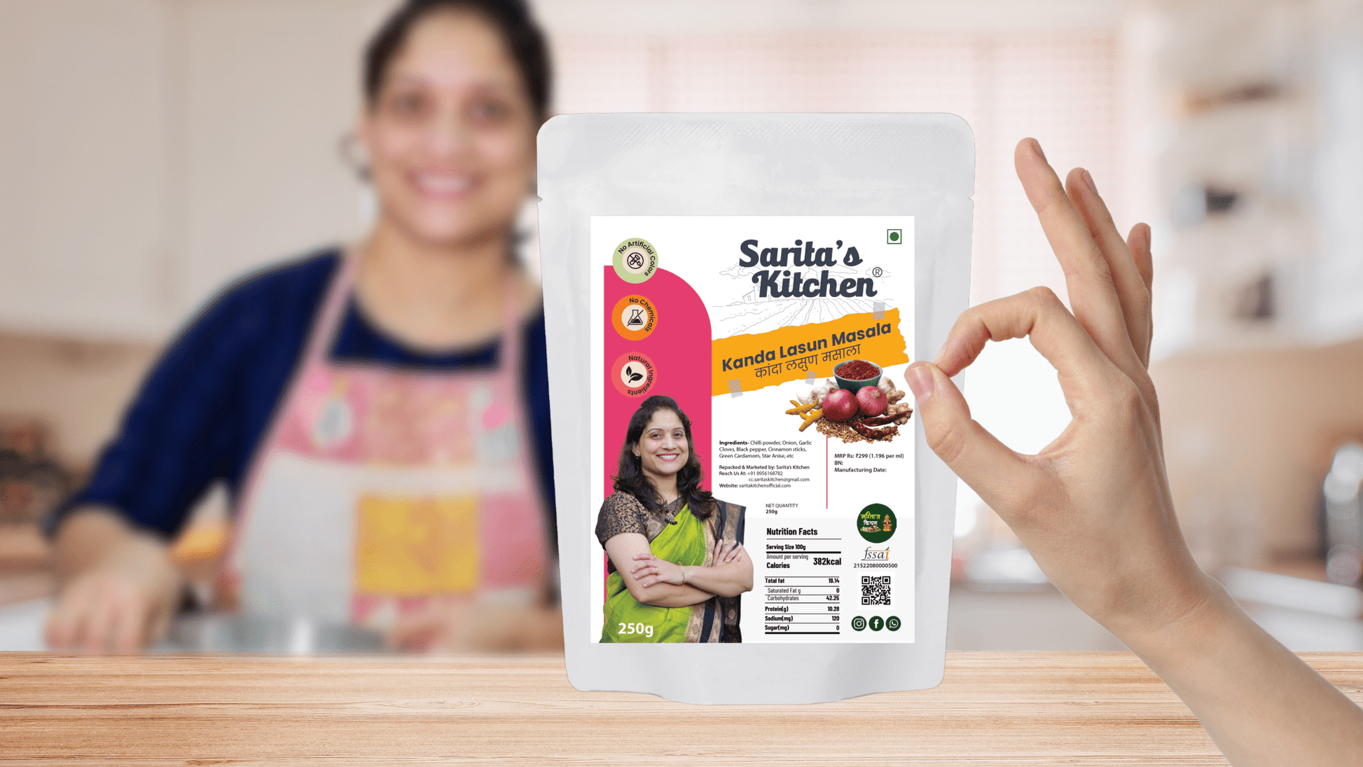 Saritas Kitchen - Kanda Lasun Handmade Masala - Sarita's Kitchen