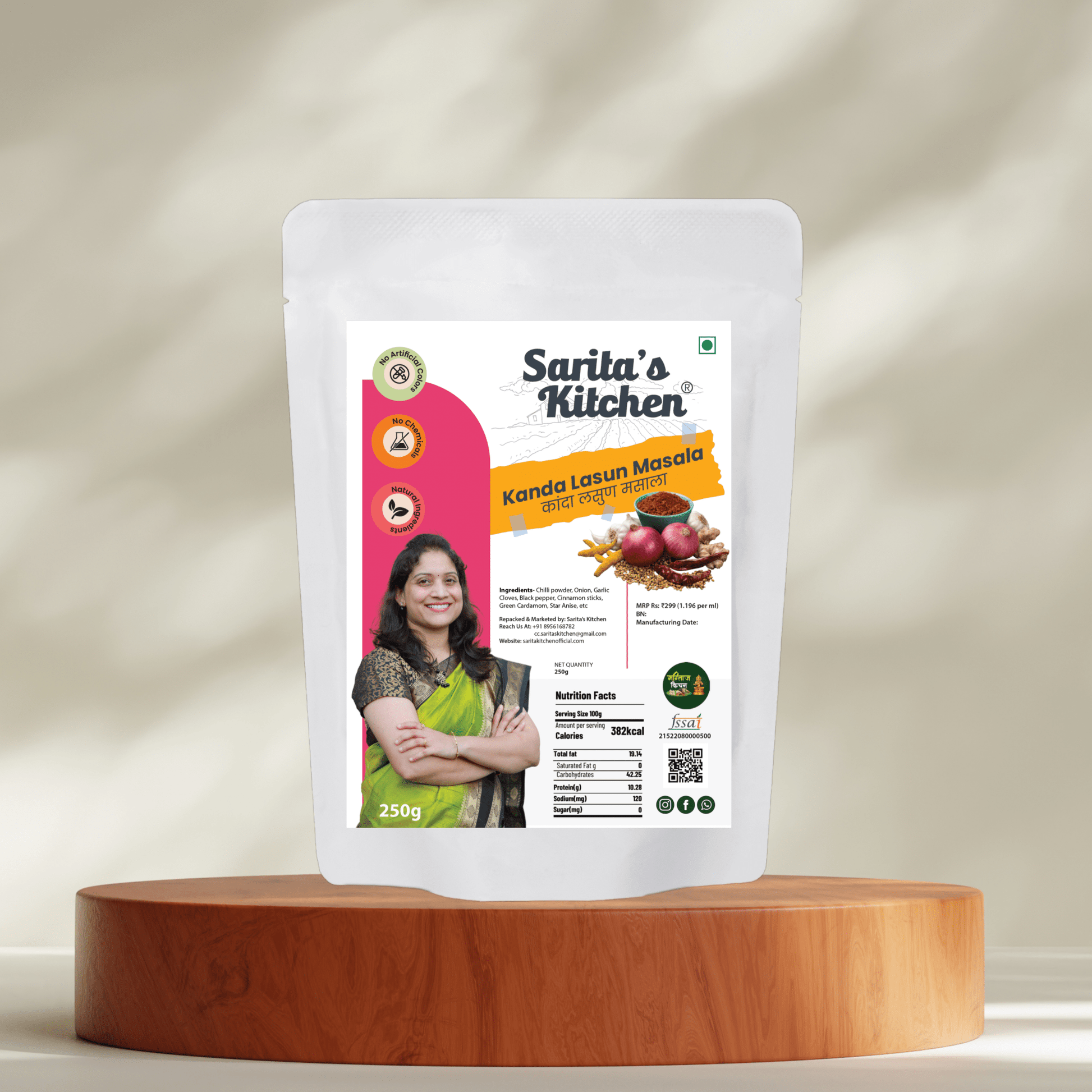 Saritas Kitchen - Kanda Lasun Handmade Masala - Sarita's Kitchen