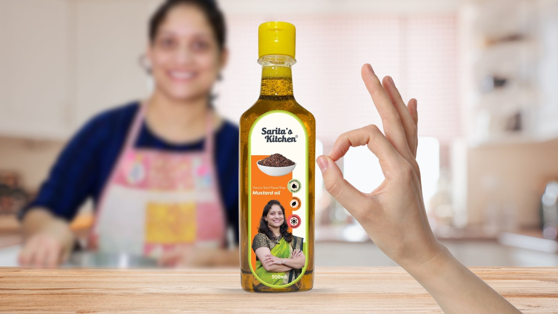 Wood Pressed Mustard Oil / Lakdi Ghana Mohori Tel - Sarita's Kitchen