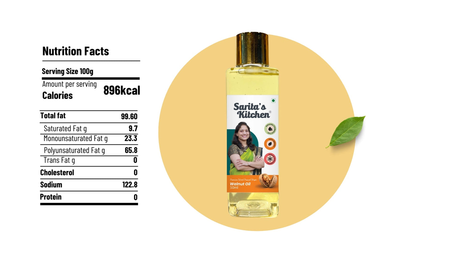 Wood Pressed Walnut Oil / Lakdi Ghana Akrod Tel - Sarita's Kitchen